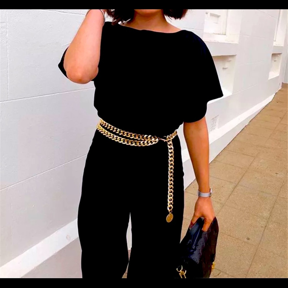 Thick Silver Chain Belt